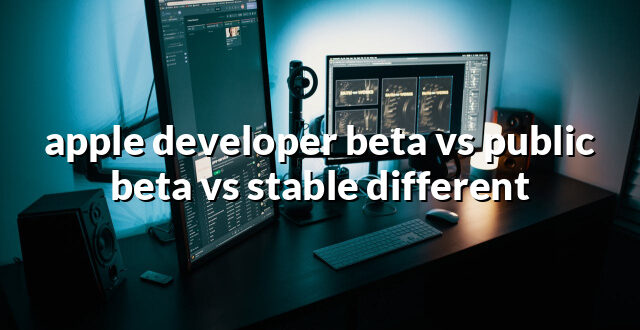 apple developer beta vs public beta vs stable different