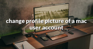 change profile picture of a mac user account