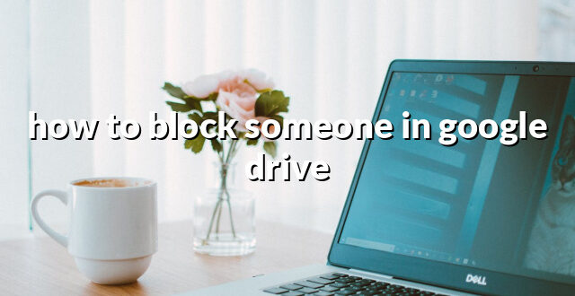 how to block someone in google drive