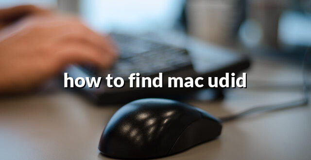 how to find mac udid