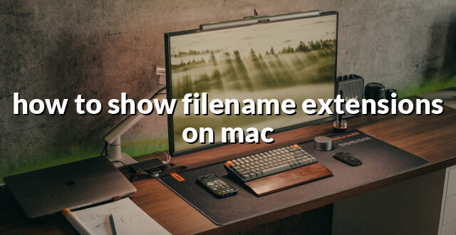 how to show filename extensions on mac