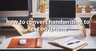 how to convert handwriting to text on iphone