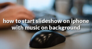 how to start slideshow on iphone with music on background