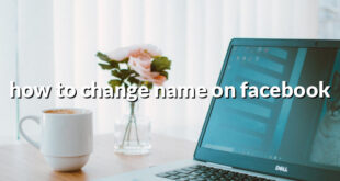 how to change name on facebook