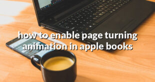 how to enable page turning animation in apple books